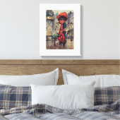 Poolbot in krant canvas afdruk (Insitu (Slaapkamer))