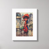 Poolbot in krant canvas afdruk (Voorkant)