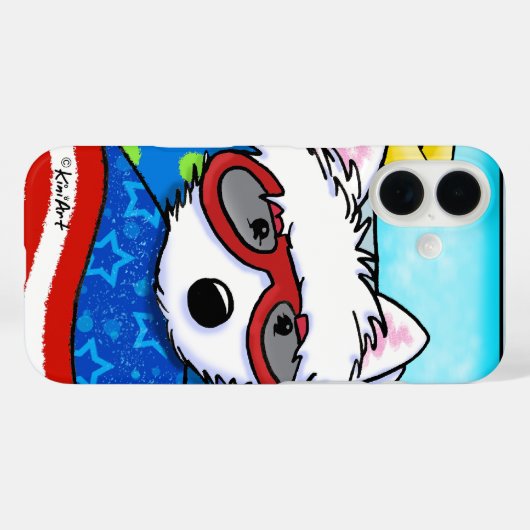 Poolboy Westie Case-Mate iPhone Case (Achterkant (horizontaal))