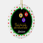 PoolChick Deck the Halls Personalize Ornament (Rechts)