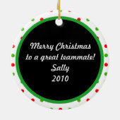 PoolChick Deck the Halls Personalize Ornament (Achterkant)