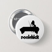 PoolChick Logo Ronde Button 5,7 Cm (Voorkant /achterkant)