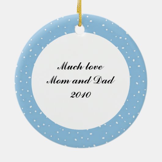 PoolChick Merry kerstsantaball personaliseren Keramisch Ornament (Achterkant)