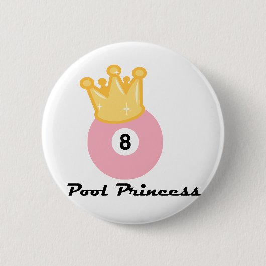 PoolChick Pool Princess Ronde Button 5,7 Cm (Voorkant)