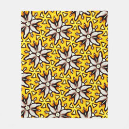 Poolcoverage Jimette Design Yellow White Fleece Deken