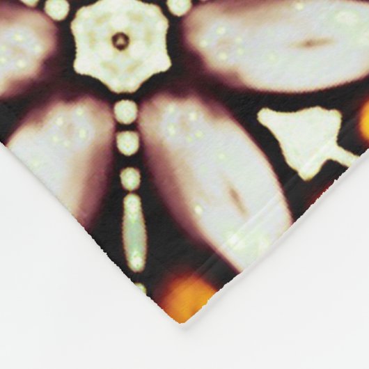 Poolcoverage Jimette Design Yellow White Fleece Deken (Hoek)