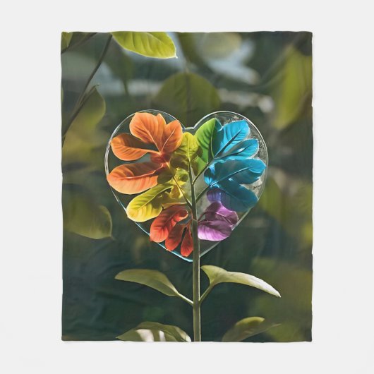 Poolcoverage van het regenboogframe fleece deken (Voorkant)