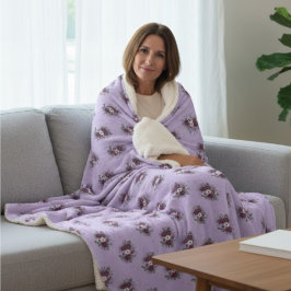 Pooldeken Zachtheid Boeket Viooltjes Fleece Deken