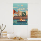 Poole Dorset Zeereis Reisposter Poster (Keuken)