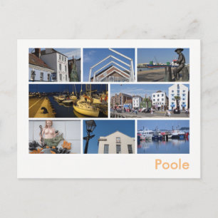 Poole met meerdere afbeeldingen briefkaart