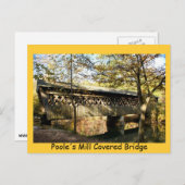 Poole's Mill Covered Bridge Briefkaart (Voorkant / Achterkant)