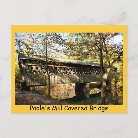Poole's Mill Covered Bridge Briefkaart (Voorkant)
