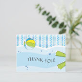 Poolfeest Dank u Briefkaart (Staand voorkant)