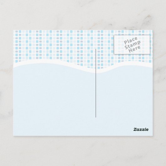 Poolfeest Dank u Briefkaart (Achterkant)