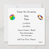 Poolfeest, enz. Uitnodiging (Achterkant)