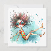 Poolfeest, enz. Uitnodiging (Voorkant)