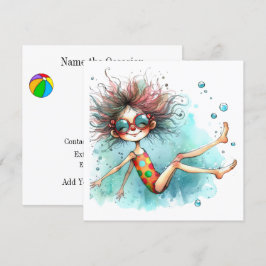 Poolfeest, enz. Uitnodiging