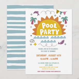 Poolfeest, laatste schooldag kaart