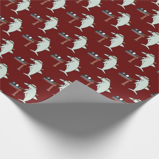 poolhaai cadeaupapier (Hoek)