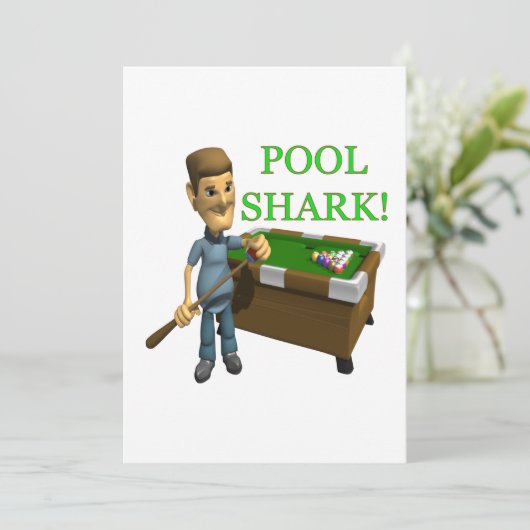 poolhaai kaart (Staand voorkant)