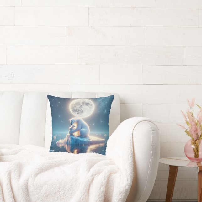 poolijs op smeltende ijsberg Beer Kussen (Bank)