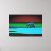 Poollicht IJsbeer Canvas Afdruk (Voorkant)