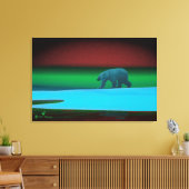 Poollicht IJsbeer Canvas Afdruk (Insitu (Woonkamer))