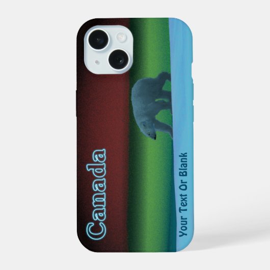 Poollicht IJsbeer iPhone 15 Case (Achterkant)