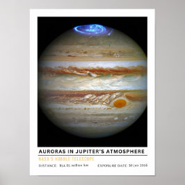 Poollicht in de atmosfeer van Jupiter Poster