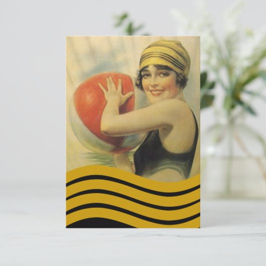 poolpartij - Aankondiging van een flatpanel (Staand voorkant)