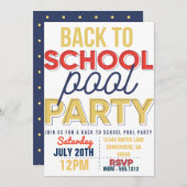 POOLPARTIJ INVITE KAART (Voorkant / Achterkant)