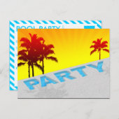 poolpartij uitnodiging briefkaart (Voorkant / Achterkant)