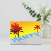 poolpartij uitnodiging briefkaart (Staand voorkant)