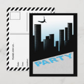 poolpartij uitnodiging briefkaart (Voorkant / Achterkant)