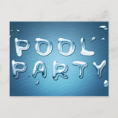 poolpartij - uitnodiging : vloeistoffen briefkaart (Voorkant)