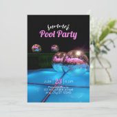 Poolparty-disco Kaart (Staand voorkant)