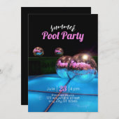 Poolparty-disco Kaart (Voorkant / Achterkant)