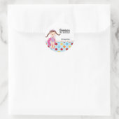 Poolparty (meisje) ronde sticker (Tas)