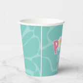 Poolparty Roze en Paarse Meisje Verjaardag Papieren Bekers (Rechts)