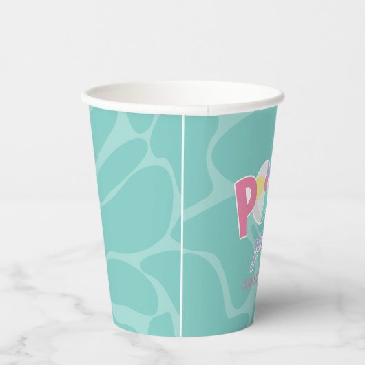 Poolparty Roze en Paarse Meisje Verjaardag Papieren Bekers (Rechts)