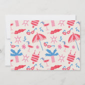 poolparty | Splash Party | Uitnodiging voor een zw (Achterkant)