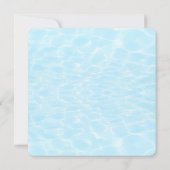 Poolparty strandfeest zomerfeest trendy modern kaart (Achterkant)