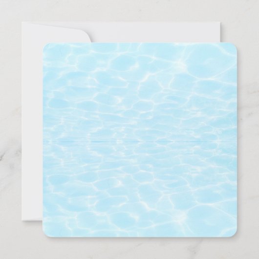 Poolparty strandfeest zomerfeest trendy modern kaart (Achterkant)