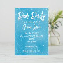 Poolparty Sweet 16 Waterblauw Minimalistisch Verja
