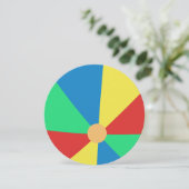 poolparty | Uitnodiging voor strandbal (Staand voorkant)