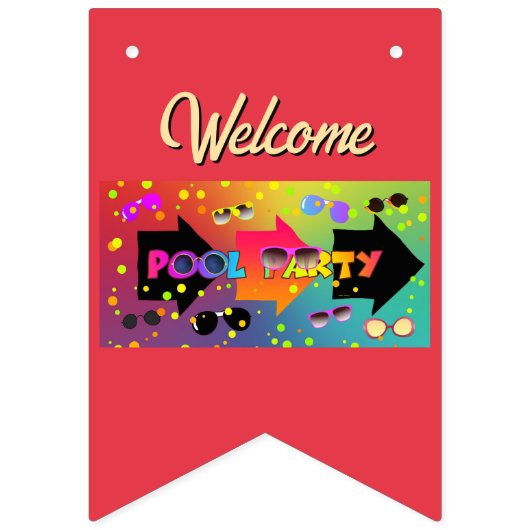 Poolparty  vlaggetjes (Tweede vlag)