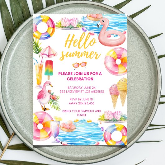 poolparty | Zomerfeest uitnodiging