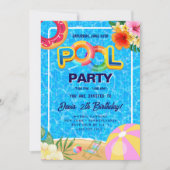 poolparty | Zwemverjaardag Kaart (Voorkant)