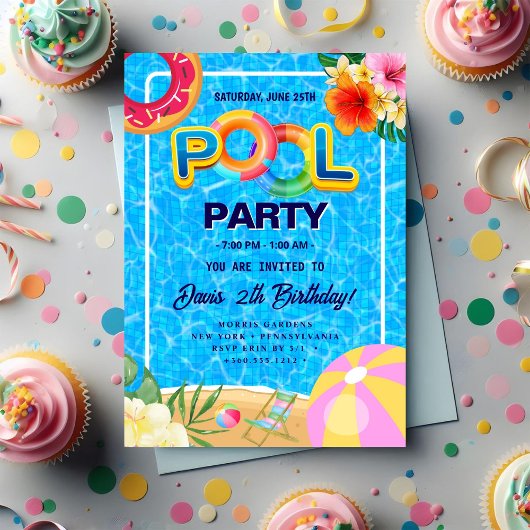 poolparty | Zwemverjaardag Kaart