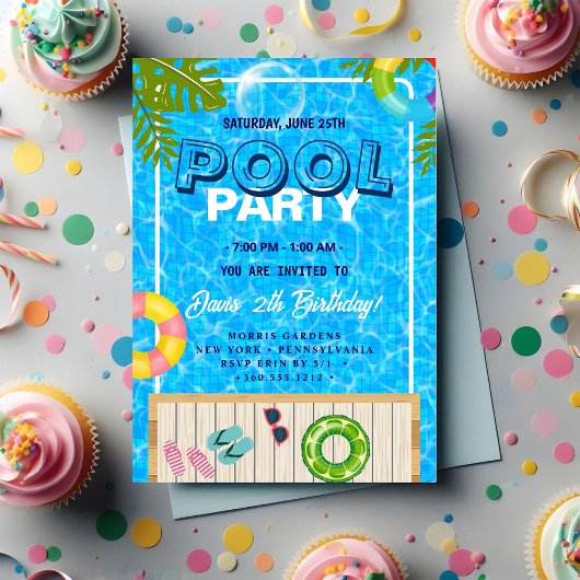 poolparty | Zwemverjaardag Kaart